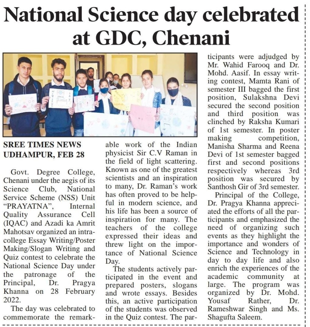 National Science Day 2022